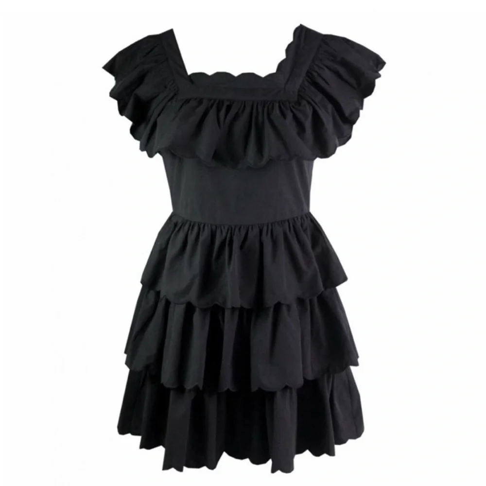 HUNTER BELL Ramsey Dress Black Ruffled Mini Dress - Picture 3 of 6